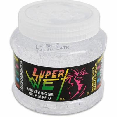 Super Wet Hair Styling Gel, Transparent 8.8 oz (Pack of 2)