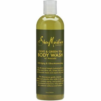 Shea Moisture Olive & Green Tea Body Wash 13 oz (Pack of 4)
