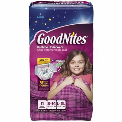 GoodNites Girl 's Bedtime Underwear, Size L/XL 11 ea (Pack of 2)