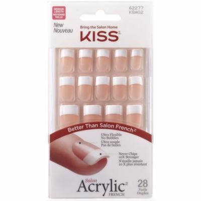 KISS Salon Acrylic French Kit, Medium, Sugar Rush 28 ea (Pack of 4)