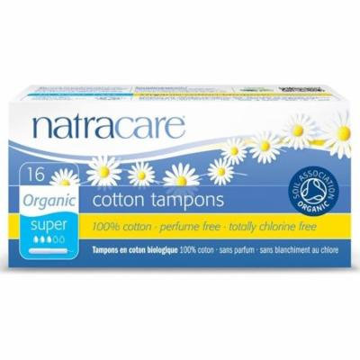 Natracare Organic Cotton Tampons, Super with Applicator 16 ea (Pack of 2)