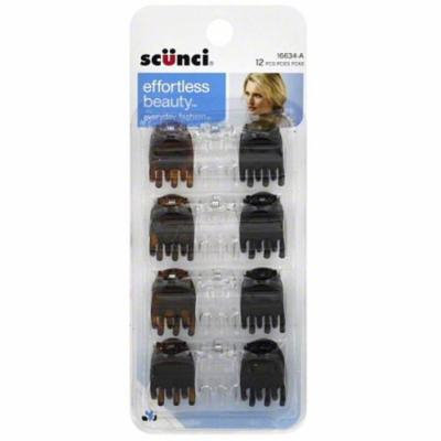 Scunci Claw Clips, Assorted 12 ea (Pack of 6)