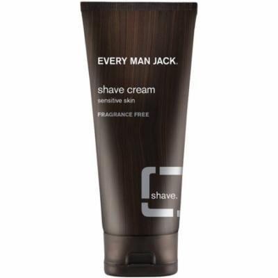 Every Man Jack Sensitive Skin Shave Cream, Fragrance Free 6.70 oz (Pack of 3)