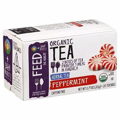 Full Circle Organic Herbal Tea (2 Pack of 20 bags Each = 40 Tea Bags) (Peppermint)