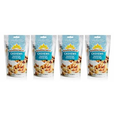 Sunshine Nut Company 'Perfectly Plain' Cashews, Peanut Free, Gluten Free, GMO Free, 7 oz, Pack of 4