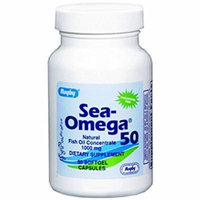 2 Pack Rugby Sea-Omega 50 Natural Oil Concentrate 1000MG 50 Softgels Each