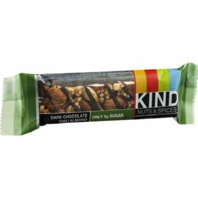 Kind Nuts & Spices Bar, 1.4 oz bars, Dark Chocolate Chili Almond, 12 bars (Pack of 6)