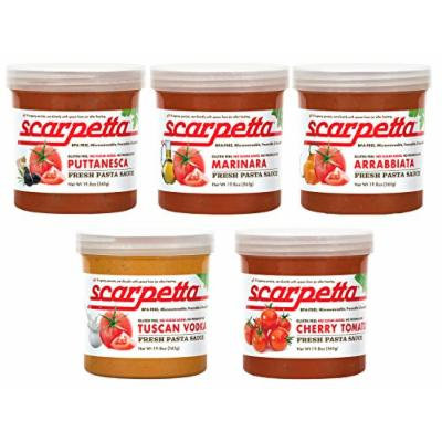 Scarpetta Pasta Sauce Variety Pack (5 Flavors), 19.8 oz, Pack of 5, Vegan Tomato Sauce Best Seller Pack