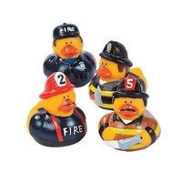 IN-16/1295 Firefighter Rubber Duckies Per Dozen