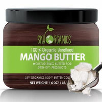 Sky Organics Unrefined, Organic Mango Butter for Dry Skin and Hair Care, 16 Oz.