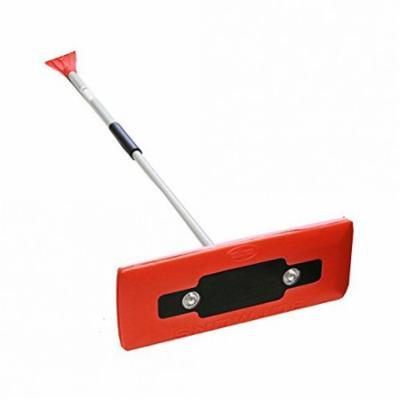 Snow Joe PRO LED lighted 4-in-1 Snow Broom + Ice Scraper (Red) - Refurbished
