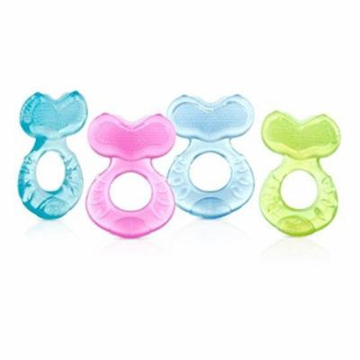 Nuby Silicone Teethe-eez Teether with Bristles, Includes Hygienic Case, Colors May Vary