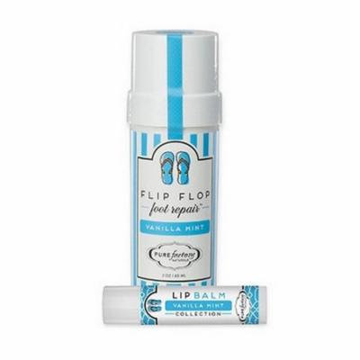 Pure Factory Flip Lip Combo Foot Repair Lip Balm Vanilla Mint 2oz Moisturizer