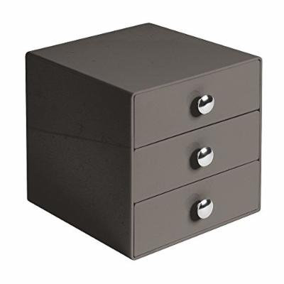 InterDesign 3 Drawer Storage Organizer for Cosmetics, Makeup, Beauty Products - Bronze