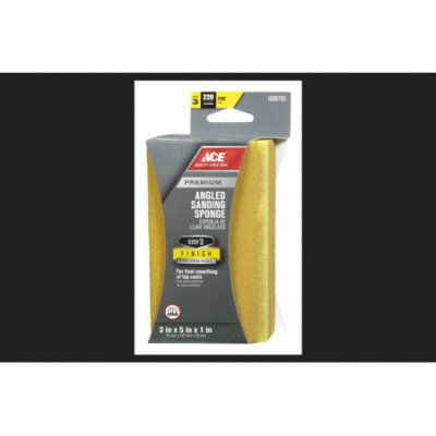 Ace Aluminum Oxide Angled Sanding Sponge 5 in. L Fine 220 Grit