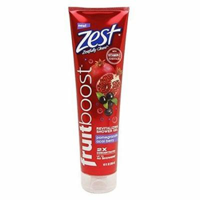 2 Pack Zest Fruit Boost Pomegranate Acai Berry Revitalizing Shower Gel 10 OZ Ea