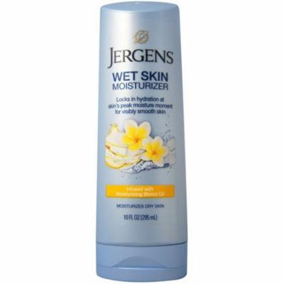 Jergens Wet Skin Moisturizer, Moisturizing Monoi Oil 10 oz (Pack of 2)