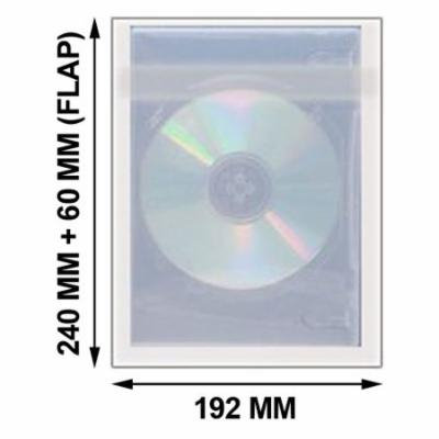 CheckOutStore 1000 OPP Plastic Wrap Bag for DVD Case 57mm