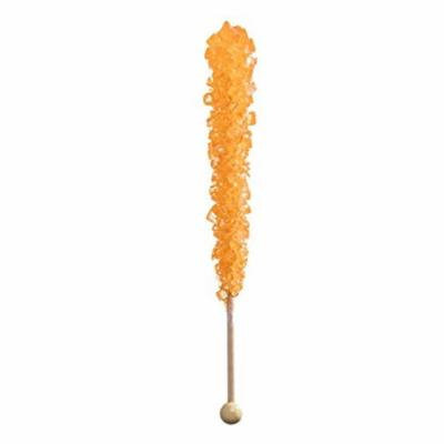Orange Rock Candy on a Stick - Pack of 12 (Orange Flavored) -