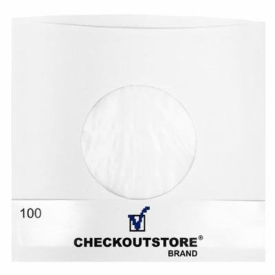 1000 CheckOutStore Paper Record Inner Sleeves Polylined With Hole for 7
