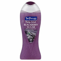 4 Pack Softsoap Exfoliating Body Wash Blackberry Sugar Scrub 15oz Each