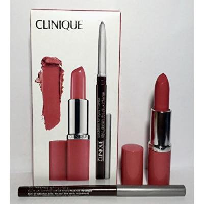 Clinique 2 Piece Set - Matte Peony Lipstick & Quickliner Intense Chocolate Gift Box