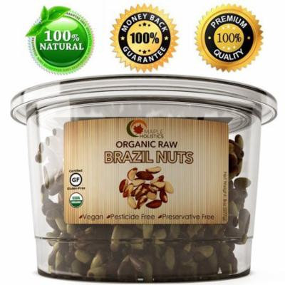 Maple Holistics Organic Raw Brazil Nuts, High Protein + Rich In Nutrients, Natural Health Food Product, 8 Oz