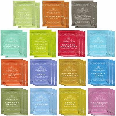 Harney & Sons - 40 Count Assorted Tea Bag Sampler - with By The Cup Honey Stix