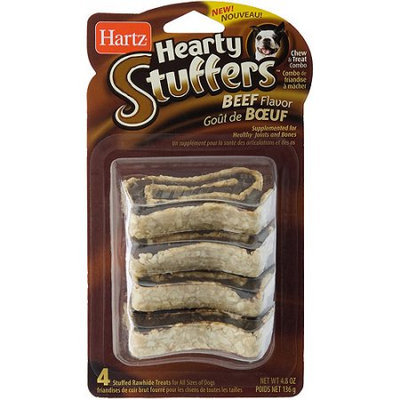 Hartz 4 Count Beef Hearty Stuffy Dog Chew Treat