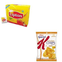 KITKEB58399LIP291 - Value Kit - Kellogg's Special K Cracker Chips (KEB58399) and Lipton Tea Bags (LIP291)