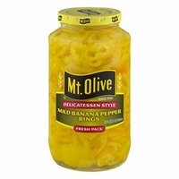 Mt. Olive Delicatessen Style Mild Banana Pepper Rings, 32.0 FL OZ
