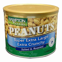 Hampton Farms Super Extra Large Extra Crunchy Salted Roasted Peanuts, 40 oz. (pack of 6)