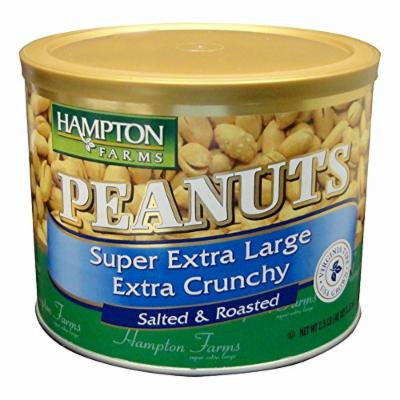 Hampton Farms Super Extra Large Extra Crunchy Salted Roasted Peanuts, 40 oz. (pack of 6)