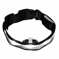 SODIAL Pet Dog Cat Collar Waterproof LED Safety Adjustable Flash Light Tag, Size M White