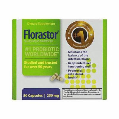 New Florastor Maximum Strength 250 Mg Capsules - 50 #1 Probiotic Worldwide