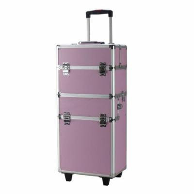 Ktaxon Aluminum Rolling Makeup Organizer Train Case Box Organizer Salon Cosmetic