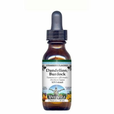 Dandelion Root and Burdock Root - Glycerite Liquid Extract (1:5) - Strawberry Flavored (1 fl oz, ZIN: 428026)