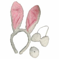 White Rabbit Dress Up Kit Headband, Bowtie and Tail