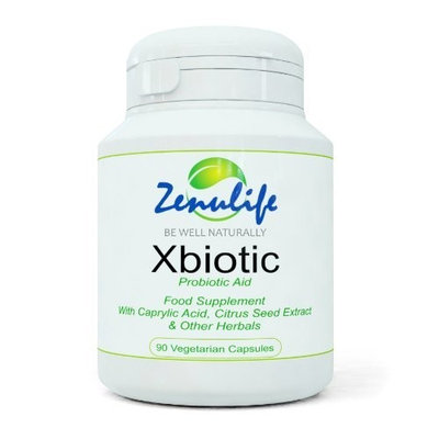 Xbiotic Anti Candida 60 Capsules Cure Thrush, Yeast, Fungal and Bacterial Infections *Now in New Mailbox Friendly Flat Bottles