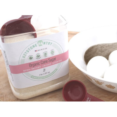 Keystone Pantry Organic Cane Sugar 3-LB Jar