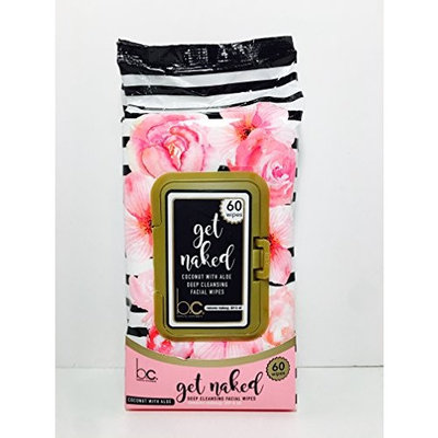 B.C BEAUTY CONCEPTS Get Naked Coconut with Aloe Deep Cleansing Facial Wipes 60 Wipes