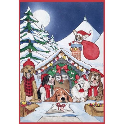 Pipsqueak Productions C413 Mix Dog With Cat Holiday Boxed Cards