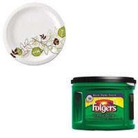 KITDXEUX9WSPKFOL00374CT - Value Kit - Folgers Ground Coffee (FOL00374CT) and Dixie Pathways Mediumweight Paper Plates (DXEUX9WSPK)