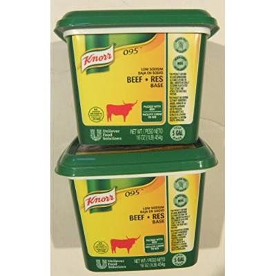 Knorr LeGout 095 Gluten Free Low Sodium Beef Base 1 Pound, (Pack of 2)