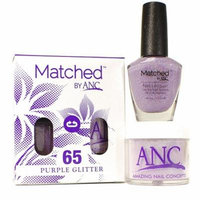 ANC m65 Amazing Nail Concepts Matched kit # 65 Purple Glitter