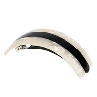 MagiDeal France Acetate Arch Spring Large Hair Clip Barrette Hairpin Hair Accessory - Black+White, as described