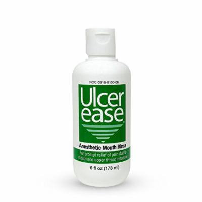 6 Pack Ulcer Ease Anesthetic Mouth Rinse 6 Oz Each