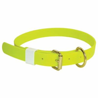 Lime Green Boithane Dog Collar 1-Inch Wide and Adjustable from 14 to 24 Inches