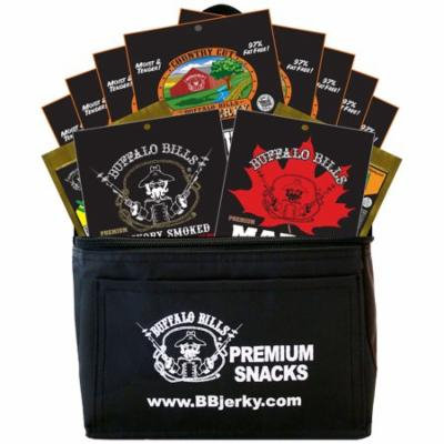 Buffalo Bills 12-Piece Beef Jerky Sampler Black 6-Pack Gift Cooler (12 assorted 1.5oz jerky packs)