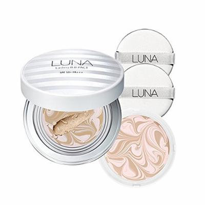 Luna Lasting BB Pact SPF 50+ PA+++ with 1 Refill+ 2 Puffs ( Essence 65%) Made in Korea (#21 Light Beige)